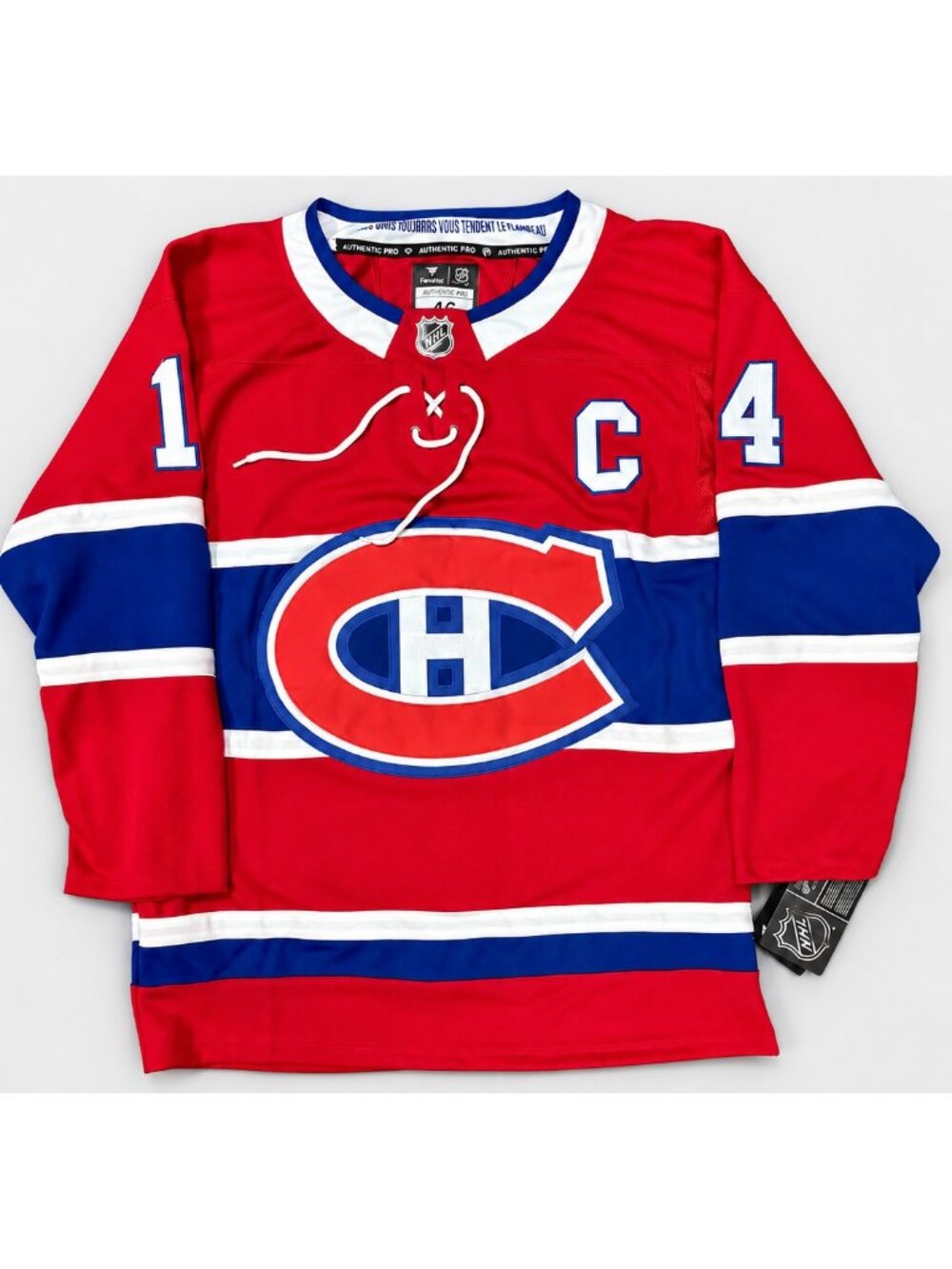 NHL Hockey 2026-27 Montreal Canadiens Nick Suzuki #14 Sewn Jersey Large Red NWT